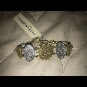 Luckybrand sunplated gold and silver bracelet